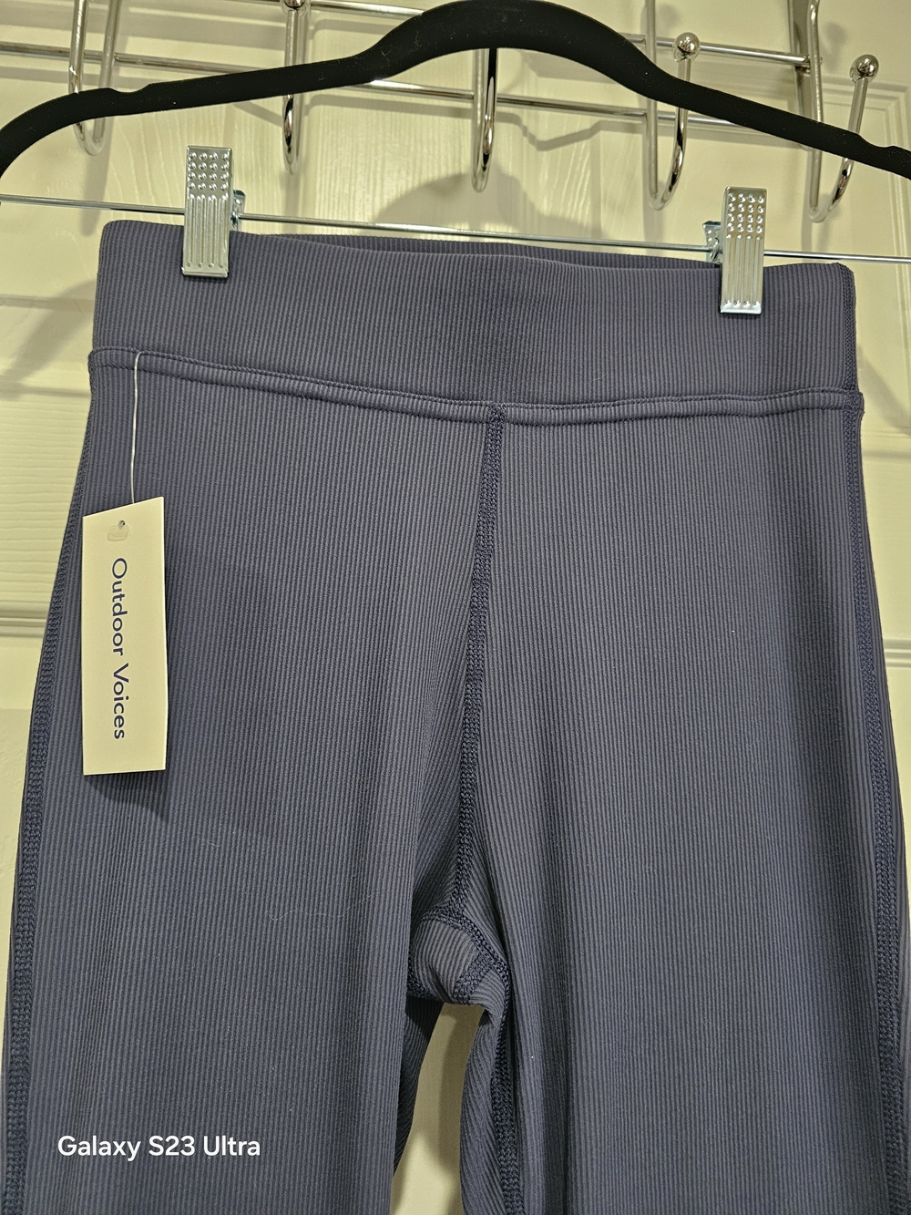 Outdoor Voices Superform Ribbed Dark Navy Flare Yoga Pants XS - Picture 6 of 14